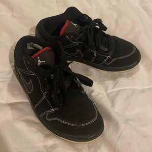 Black with White Stitching, Red Trim, Jordan’s, Kids Size 3, Used